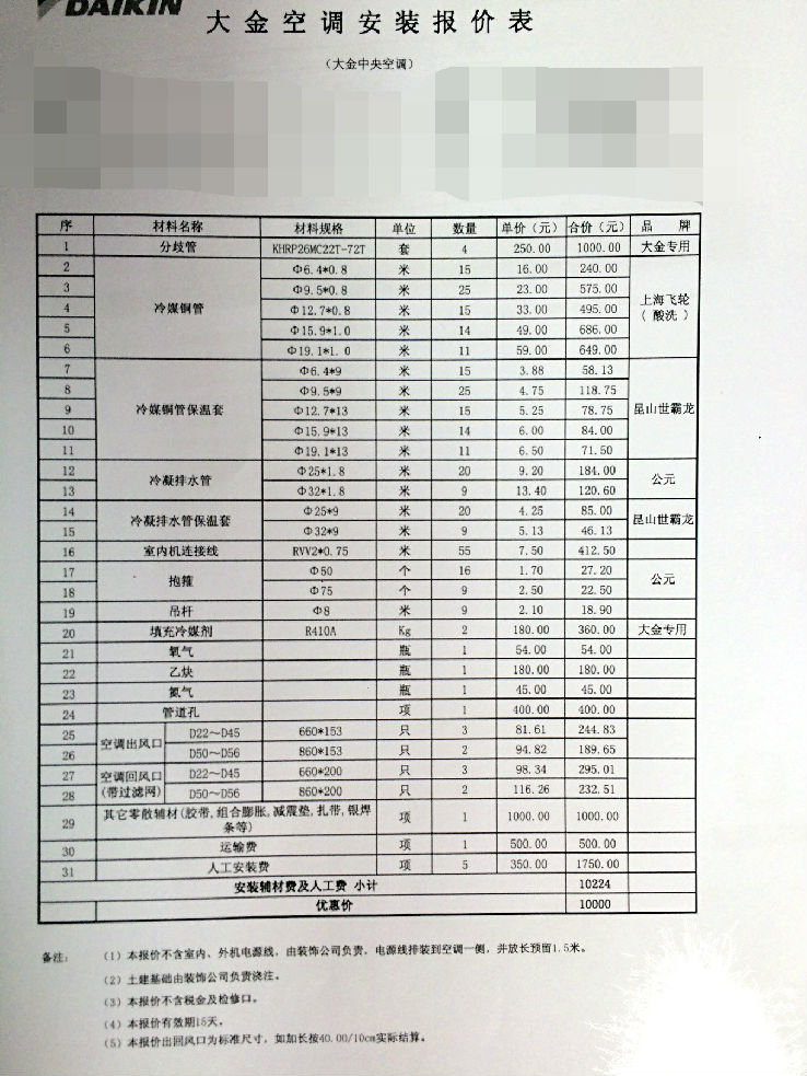 大金空调价格及型号选择的主要因素