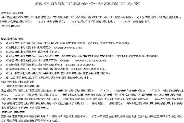 起重吊装方案的重要性