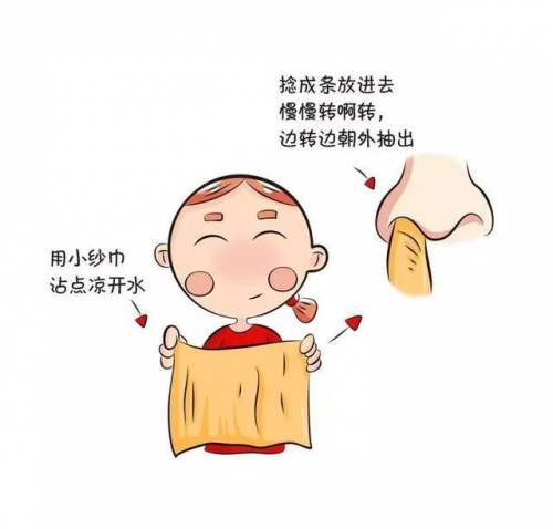 1. 盐水滴鼻法