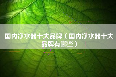 3. XXX净水器