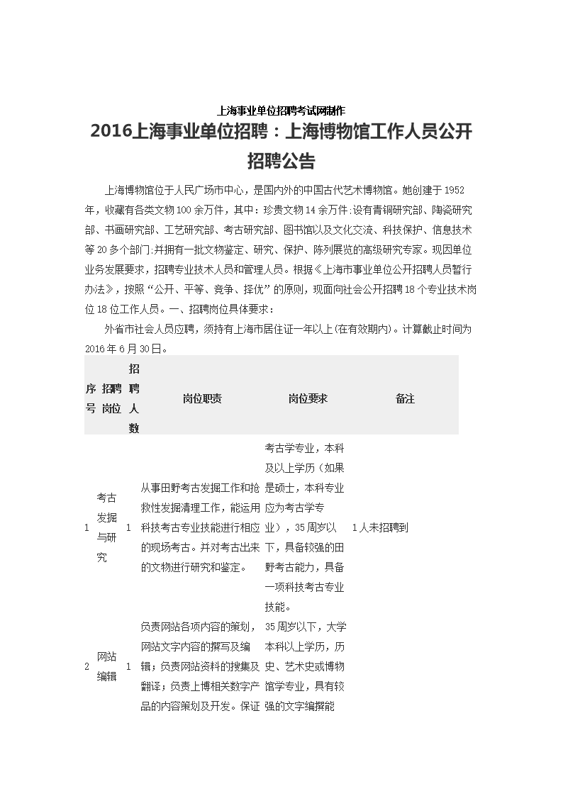 上海事业单位招聘网官网的特点
