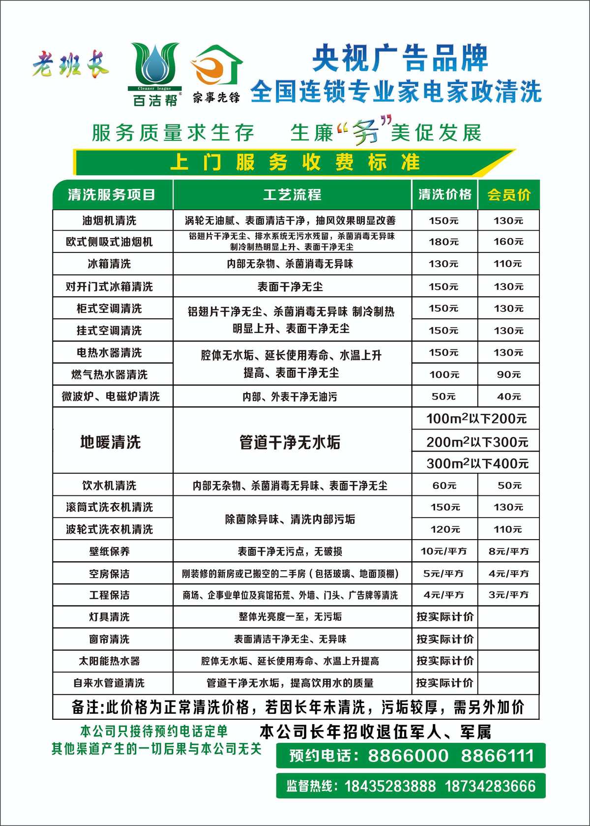 清洗公司提供的家电清洗服务