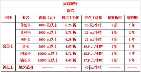 清洁类服务