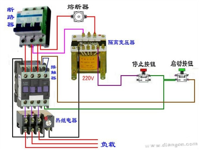 继电器工作原理接线图的组成