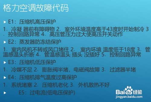 格力空调故障解析