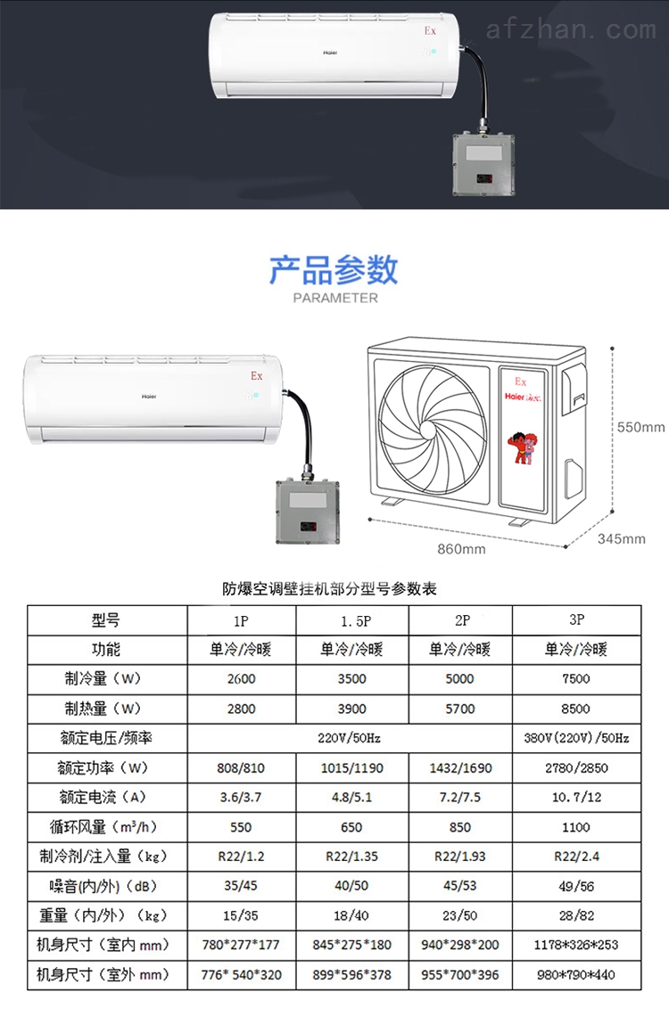 主要空调参数