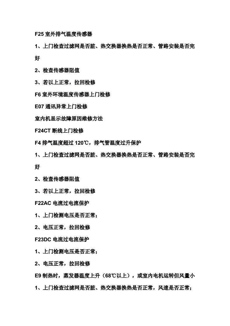 2. 海尔空调故障代码2