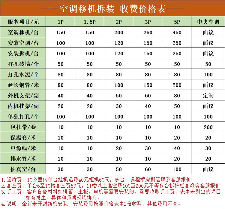 如何节省空调移机费用