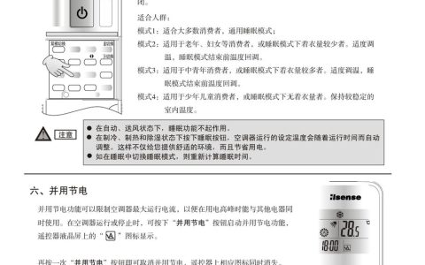 海信空调说明书图片 遥控器(海信空调遥控器操作说明书图片)